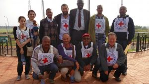 ICRC Staff overseeing the transfer in Asosa, Ethiopia