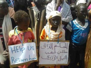 Refugee Children at a civil society function in Maban, South Sudan 2015 (Nuba Reports)