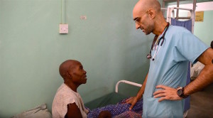 Dr. Tom Catena with a patient (Nuba Reports)