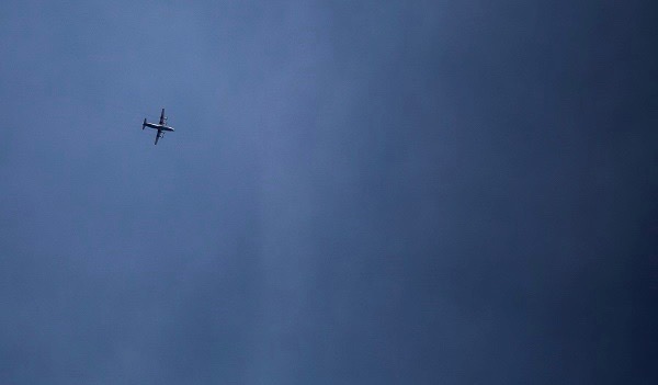 A government Antonov warplane circles above the Nuba Mountains (Nuba Reports)